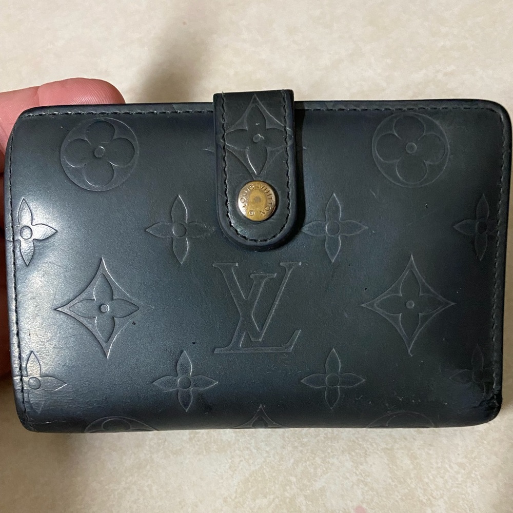 Louis Vuitton Embossed Monogram Wallet in Rare Blue